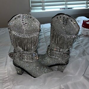 Dolls Kill Bedazzled Cowgirl Boots